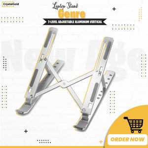 7-Level Adjustable Aluminum Vertical Laptop Stand